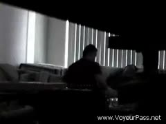 Hidden livecam scene with my white bitch cheating on me with her co-worker 